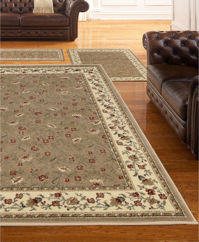 Area Rugs - Roma Floral Beige