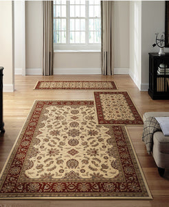 Area Rugs - Roma Meshed Ivory/Brick